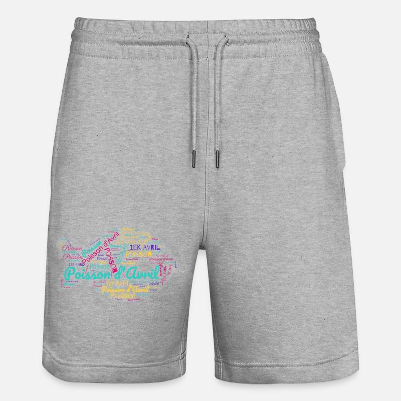 POISSON D'AVRIL - Short de jogging bio TRAINER Stanley/Stella unisexe - gris chiné