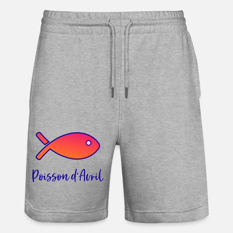 POISSON D'AVRIL - Short de jogging bio TRAINER Stanley/Stella unisexe - gris chiné