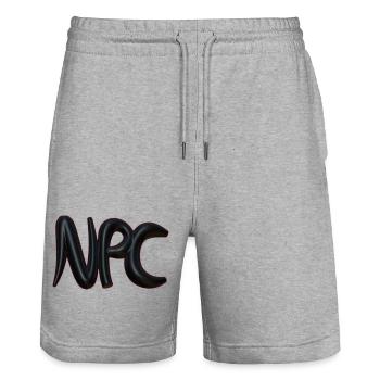 Npc Abstrakte Balloon Kunst - Stanley/Stella Unisex Bio Joggingshorts Trainer  - Grau meliert - Vorne - Nik (191cm) & Marisol (170cm)