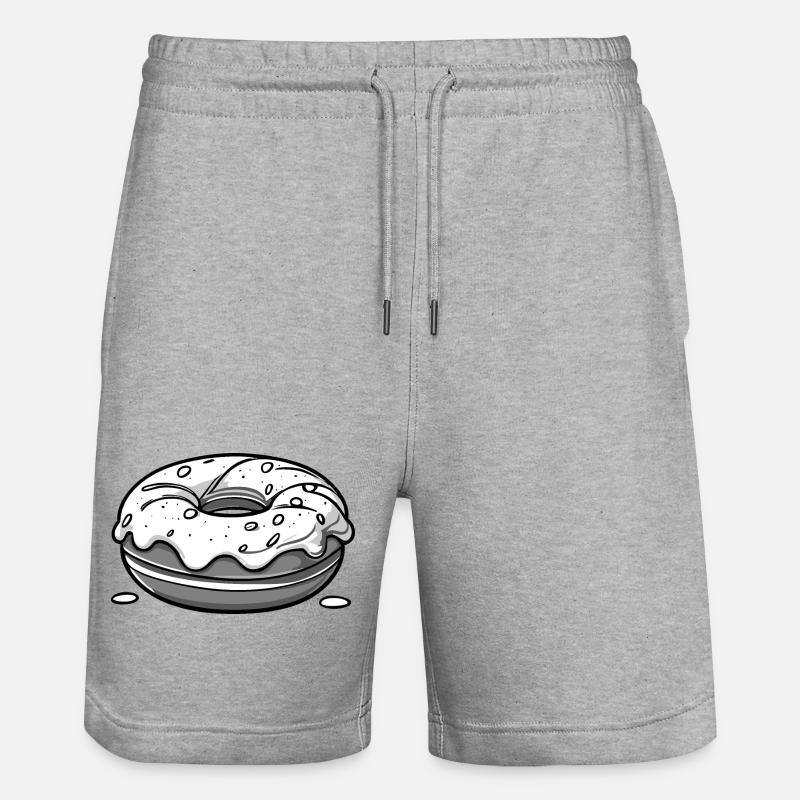 Beignet - noir - Short de jogging bio TRAINER Stanley/Stella unisexe - gris chiné