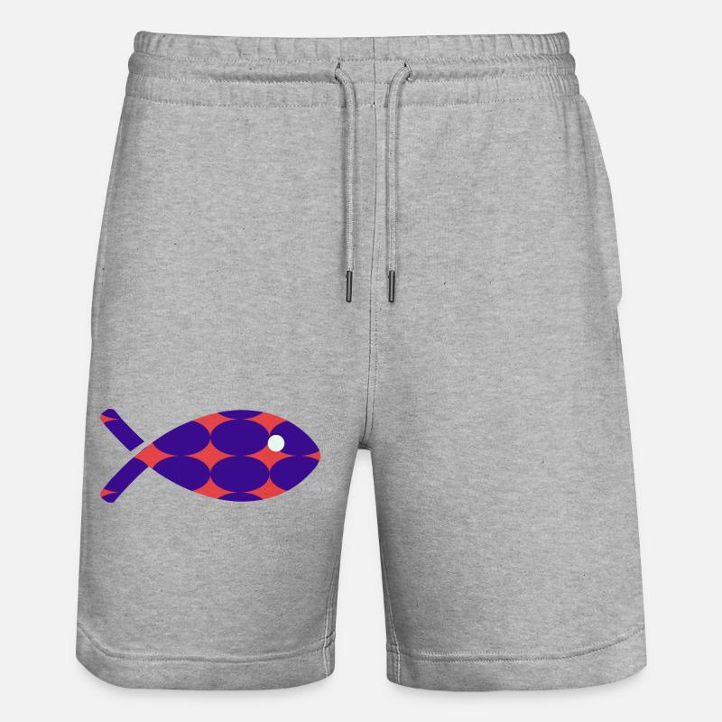 POISSON - Short de jogging bio TRAINER Stanley/Stella unisexe - gris chiné