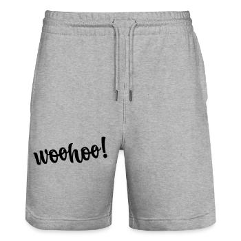 Woohoo - Short de jogging bio TRAINER Stanley/Stella unisexe - gris chiné - Devant - Nik (191cm) & Marisol (170cm)