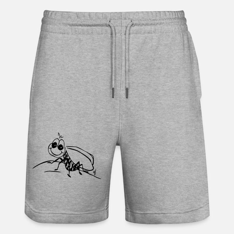 Bee. L’abeille timide « aime-moi » - Short de jogging bio TRAINER Stanley/Stella unisexe - gris chiné