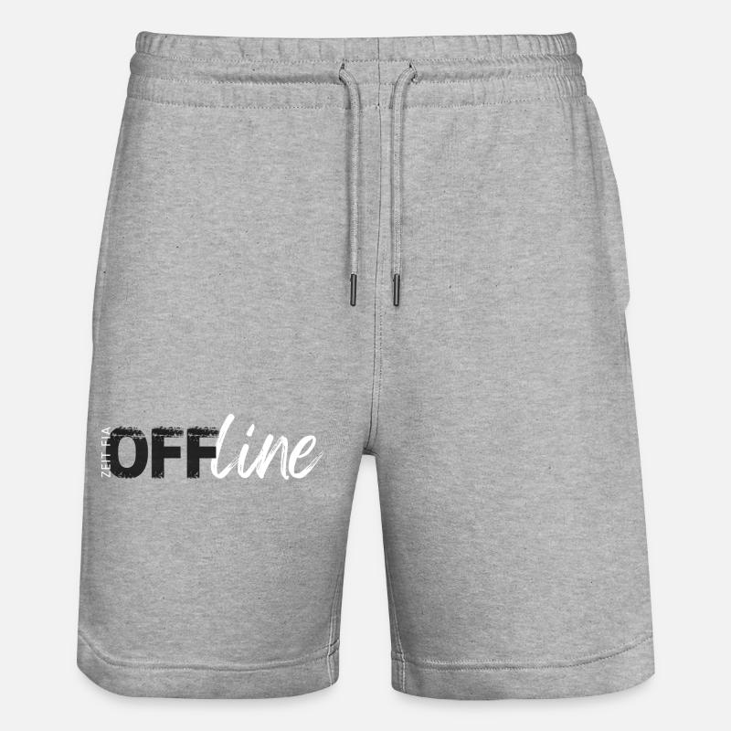 Time fia Offline - Temps pour Hors ligne, Loisirs - Short de jogging bio TRAINER Stanley/Stella unisexe - gris chiné