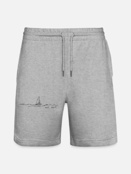 Powiedzenie żeglarstwo Żeglarstwo Załoga żeglarska Skipper Rejs żeglarski - Ekologiczne spodenki dresowe typu unisex Stanley/Stella Trainer  - szary melanż