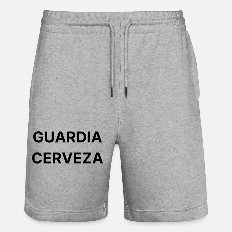 Bierpolizei. 17. Polizeirevier - Stanley/Stella Unisex Bio Joggingshorts Trainer  - Grau meliert
