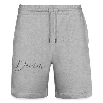Chemise esthétique Devin Princess Crown Girl - Short de jogging bio TRAINER Stanley/Stella unisexe - gris chiné - Devant - Nik (191cm) & Marisol (170cm)