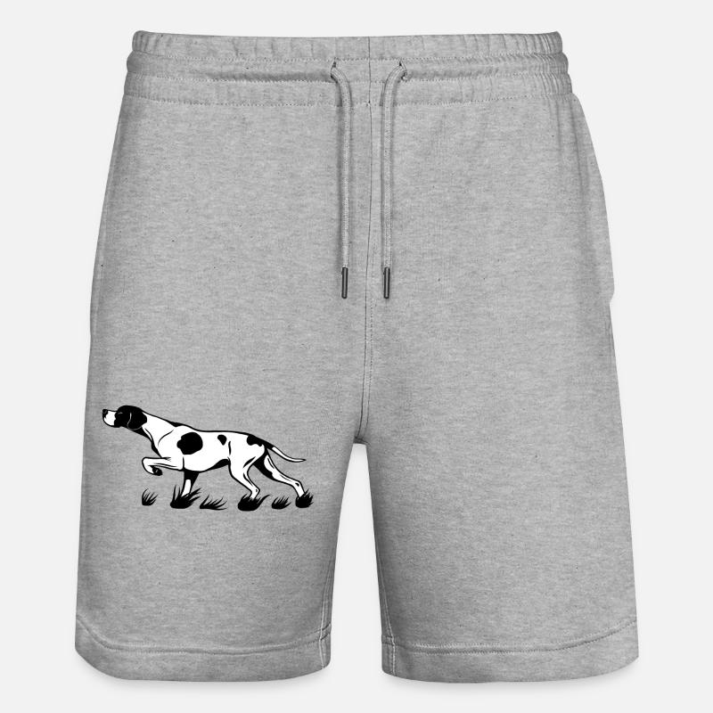 Pointer vorstehend - Stanley/Stella Unisex Bio Joggingshorts Trainer  - Grau meliert