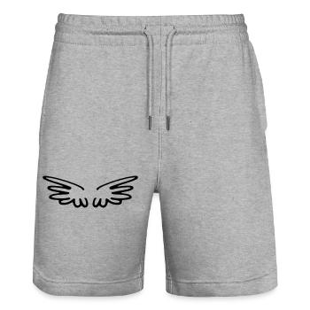 Aile - Short de jogging bio TRAINER Stanley/Stella unisexe - gris chiné - Devant - Nik (191cm) & Marisol (170cm)