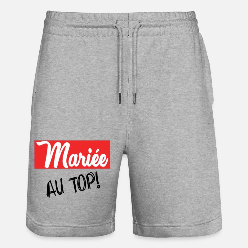 FUTURE MARIEE. EVJF. MARIEE. TEAM - Short de jogging bio TRAINER Stanley/Stella unisexe - gris chiné