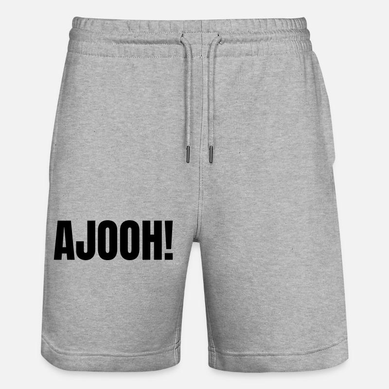 Ajooh - Stanley/Stella Unisex Bio Joggingshorts Trainer  - Grau meliert