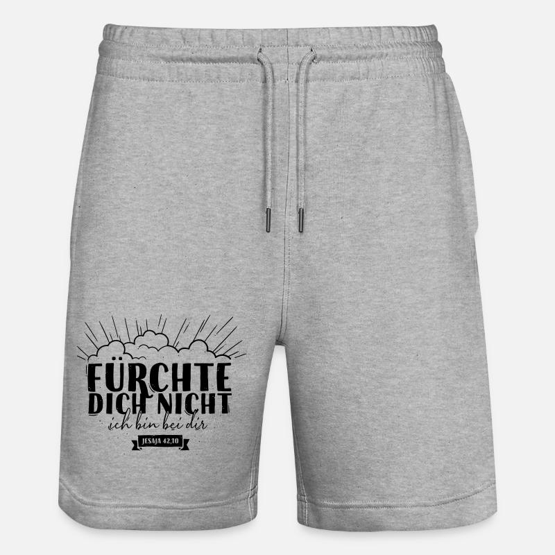 Fürchte dich nicht - Stanley/Stella Unisex Bio Joggingshorts Trainer  - Grau meliert
