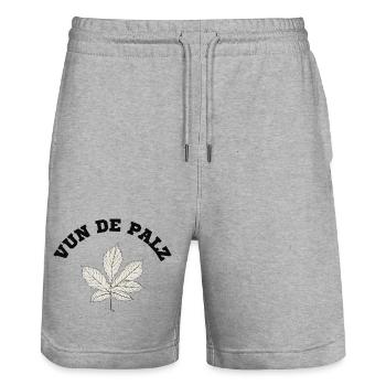 Vun de palz - Stanley/Stella Unisex Bio Joggingshorts Trainer  - Grau meliert - Vorne - Nik (191cm) & Marisol (170cm)