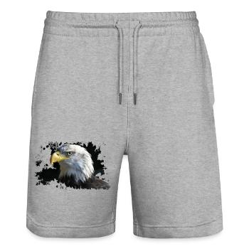 Aigle - Short de jogging bio TRAINER Stanley/Stella unisexe - gris chiné - Devant - Nik (191cm) & Marisol (170cm)