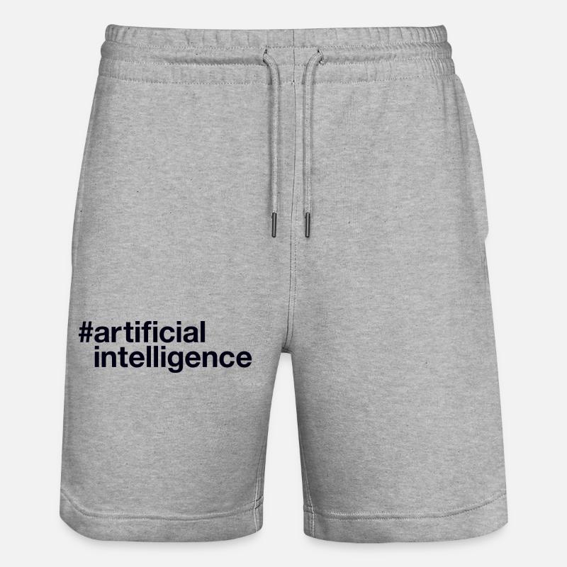 Artificial Intelligence Ki - Stanley/Stella Trainer Unisex Organic Jogging Shorts - heather grey