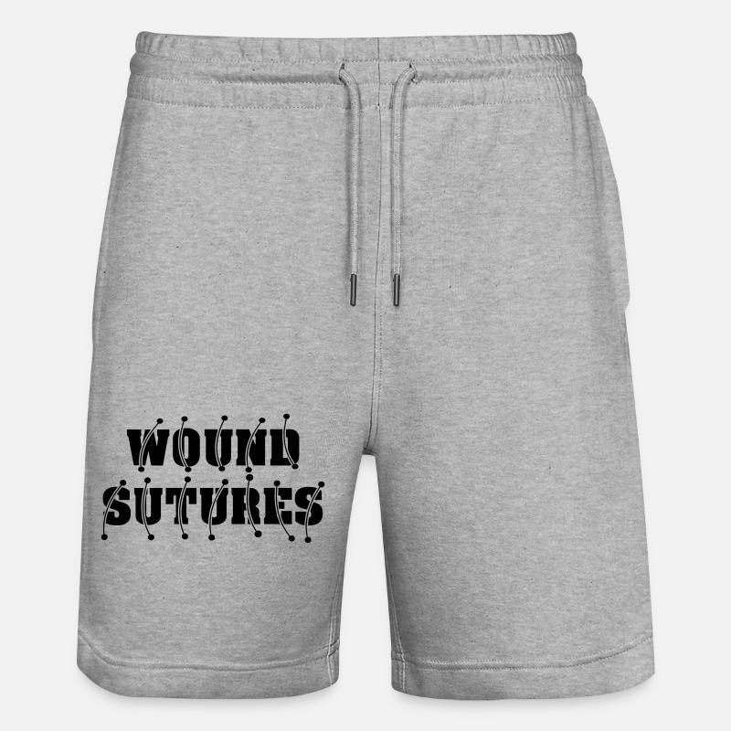 Wundnähte - Stanley/Stella Unisex Bio Joggingshorts Trainer  - Grau meliert