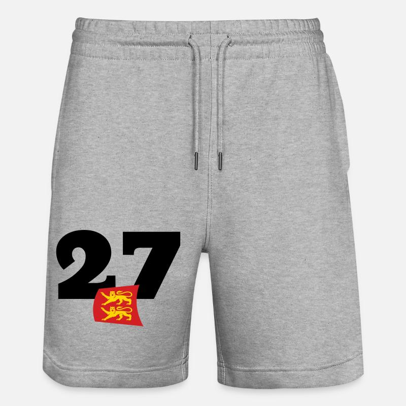 Normandie - Eure - 27 - Short de jogging bio TRAINER Stanley/Stella unisexe - gris chiné