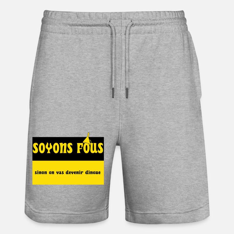 Lass uns verrückt sein - Stanley/Stella Unisex Bio Joggingshorts Trainer  - Grau meliert