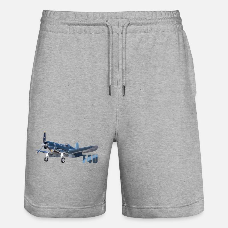 F4U Corsair - Short de jogging bio TRAINER Stanley/Stella unisexe - gris chiné