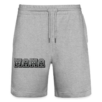 MAMA - Stanley/Stella Unisex Bio Joggingshorts Trainer  - Grau meliert - Vorne - Nik (191cm) & Marisol (170cm)