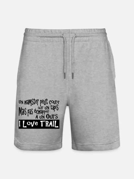 Trail Ours Hamster - Short de jogging bio TRAINER Stanley/Stella unisexe - gris chiné