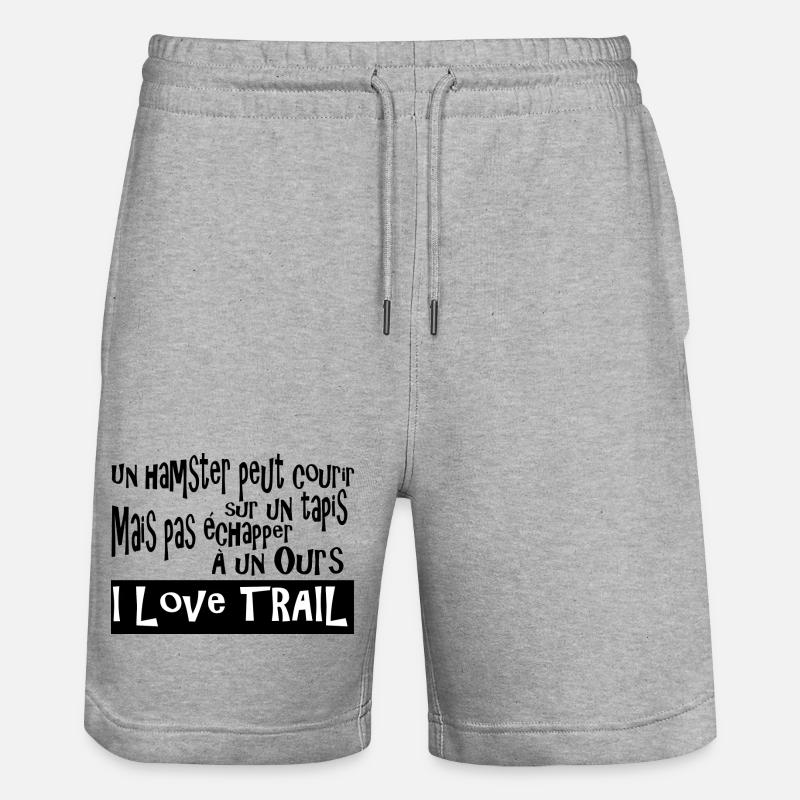 Trail Ours Hamster - Short de jogging bio TRAINER Stanley/Stella unisexe - gris chiné