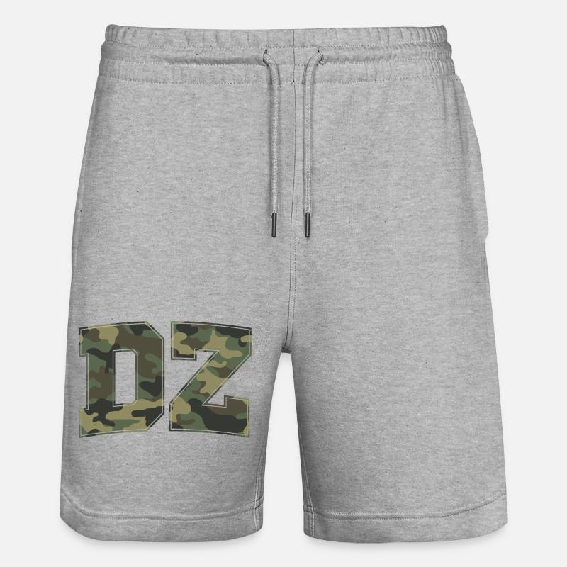 Militärischer Tarnbrief 3D - Stanley/Stella Unisex Bio Joggingshorts Trainer  - Grau meliert