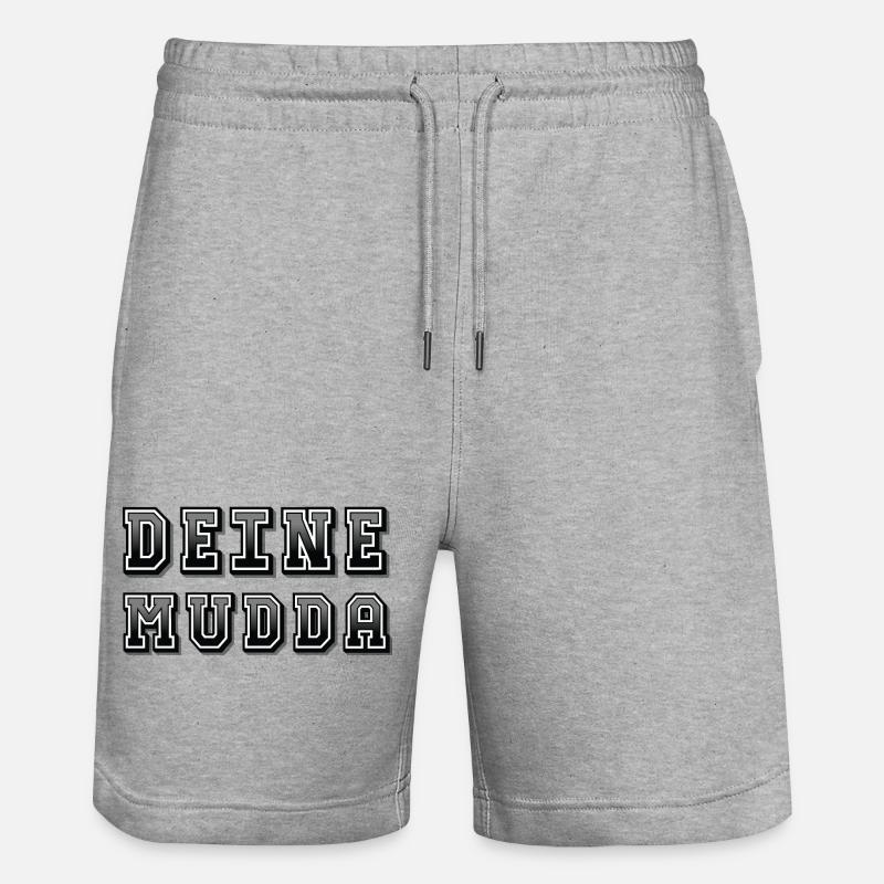 Your Mudda - Stanley/Stella Trainer Unisex Organic Jogging Shorts - heather grey