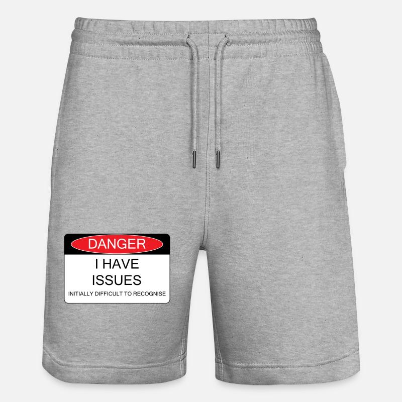 I have Issues - Stanley/Stella Trainer Unisex Organic Jogging Shorts - heather grey