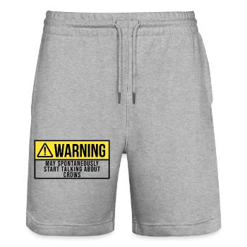 corbeau - Short de jogging bio TRAINER Stanley/Stella unisexe - gris chiné - Devant - Nik (191cm) & Marisol (170cm)