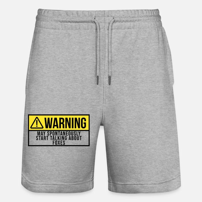 Fox - Stanley/Stella Trainer Unisex Organic Jogging Shorts - heather grey