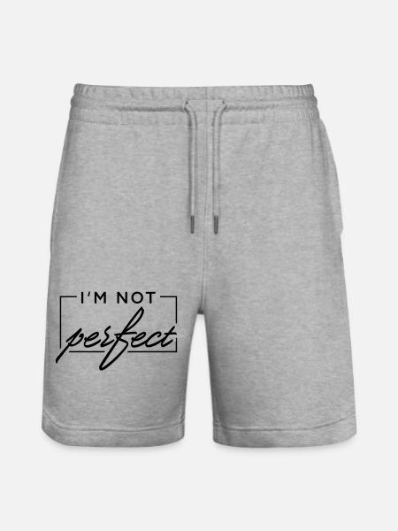 I m not perfect - Stanley/Stella Trainer Unisex Organic Jogging Shorts - heather grey