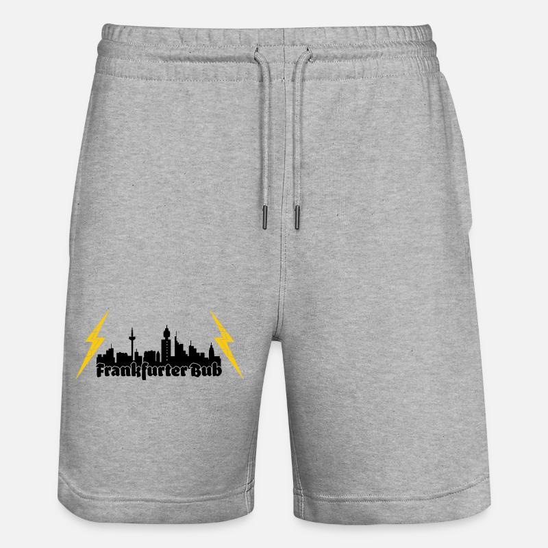 Frankfurter Bub ffm skyline - Stanley/Stella Unisex Bio Joggingshorts Trainer  - Grau meliert