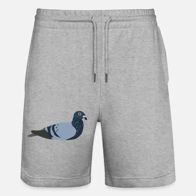 Taube  - Stanley/Stella Unisex Bio Joggingshorts Trainer  - Grau meliert