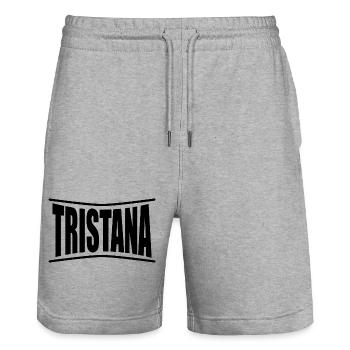 Idée cadeau t-shirt Tristana t-shirt - Short de jogging bio TRAINER Stanley/Stella unisexe - gris chiné - Devant - Nik (191cm) & Marisol (170cm)