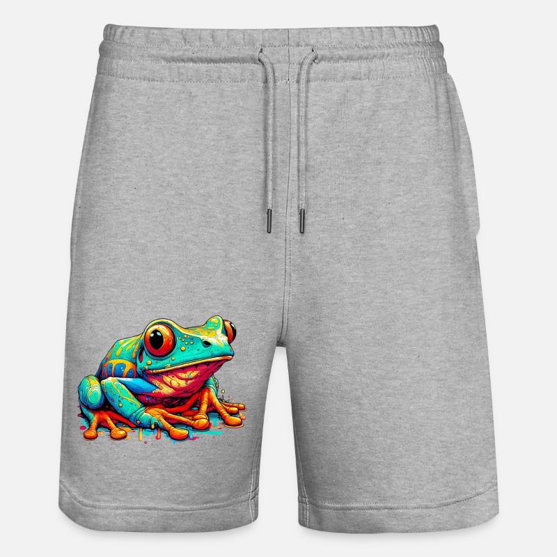 Grenouille - Short de jogging bio TRAINER Stanley/Stella unisexe - gris chiné