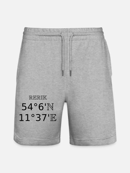 Rerik Ostsee - Stanley/Stella Unisex Bio Joggingshorts Trainer  - Grau meliert