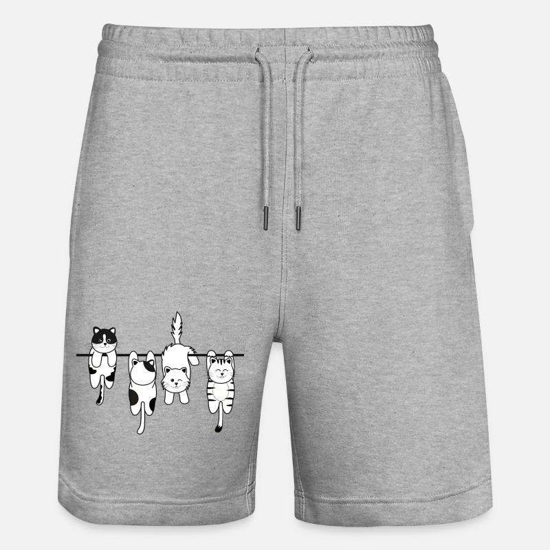 Chat de lessive - Short de jogging bio TRAINER Stanley/Stella unisexe - gris chiné