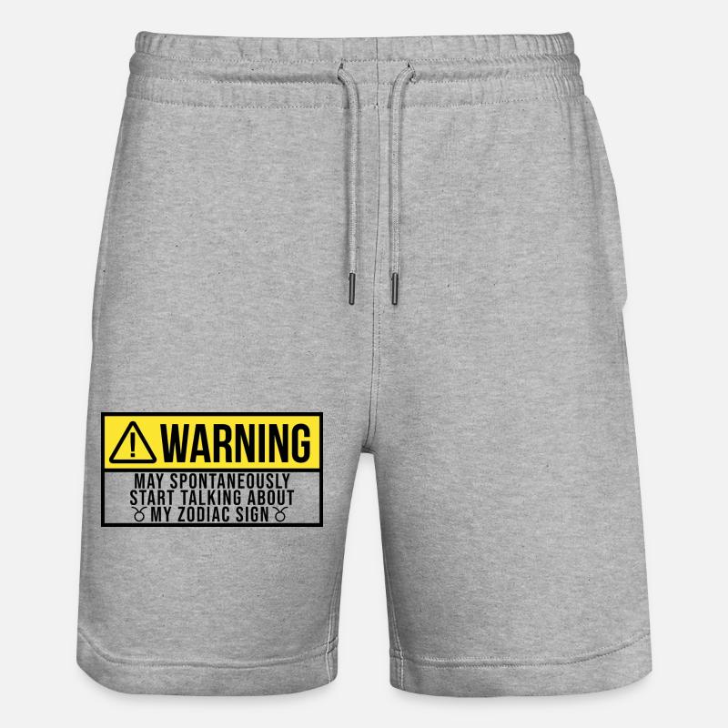 Stier - Stanley/Stella Unisex Bio Joggingshorts Trainer  - Grau meliert