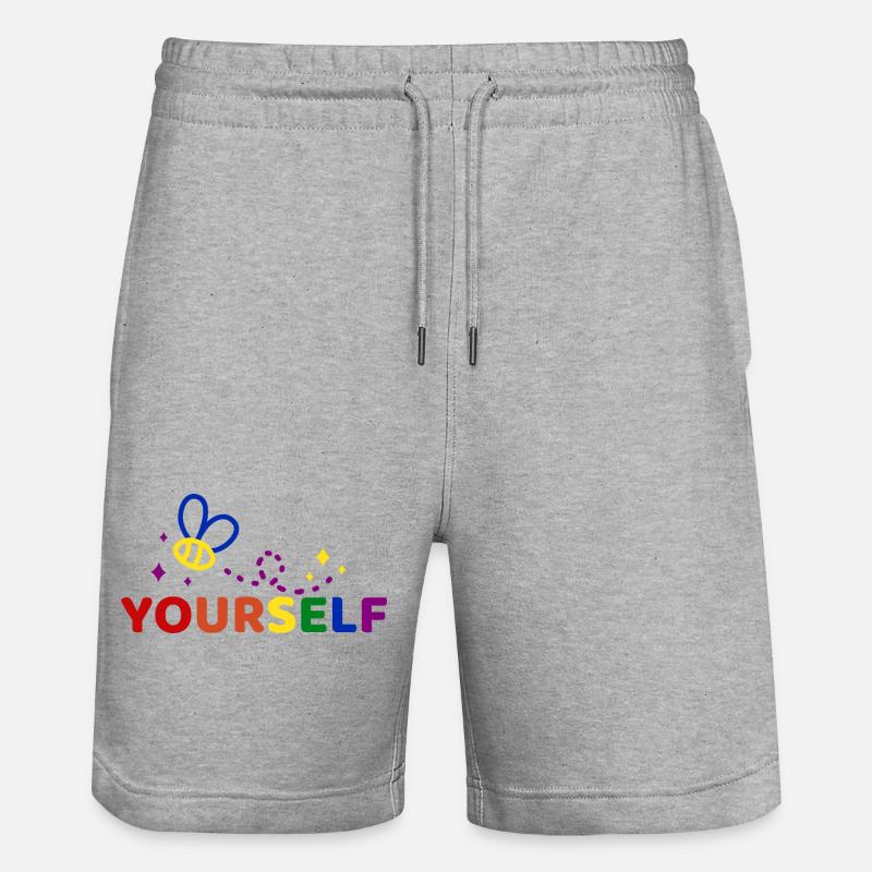 Sei du selbst Pride-Monat - Stanley/Stella Unisex Bio Joggingshorts Trainer  - Grau meliert