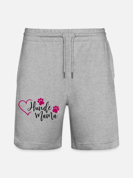 Hund Hunde Mama - Stanley/Stella Unisex Bio Joggingshorts Trainer  - Grau meliert
