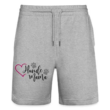 Hund Hunde Mama  - Stanley/Stella Unisex Bio Joggingshorts Trainer  - Grau meliert - Vorne - Nik (191cm) & Marisol (170cm)