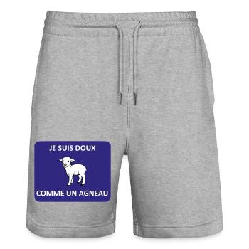 Sanft wie ein Lamm - Stanley/Stella Unisex Bio Joggingshorts Trainer  - Grau meliert - Vorne - Nik (191cm) & Marisol (170cm)