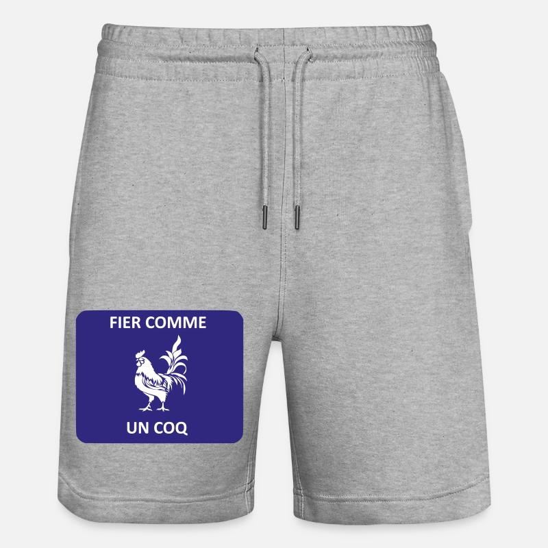 Fier comme un coq - Short de jogging bio TRAINER Stanley/Stella unisexe - gris chiné