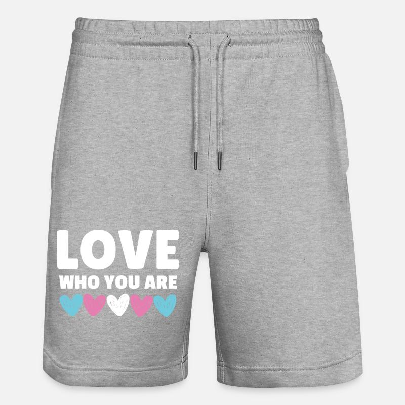 Transgenre. Aimez qui vous êtes - Short de jogging bio TRAINER Stanley/Stella unisexe - gris chiné