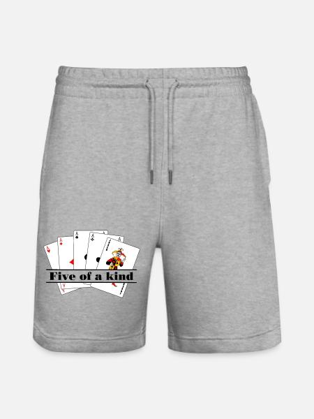 Five of a kind text banner - Stanley/Stella Trainer Unisex Organic Jogging Shorts - heather grey