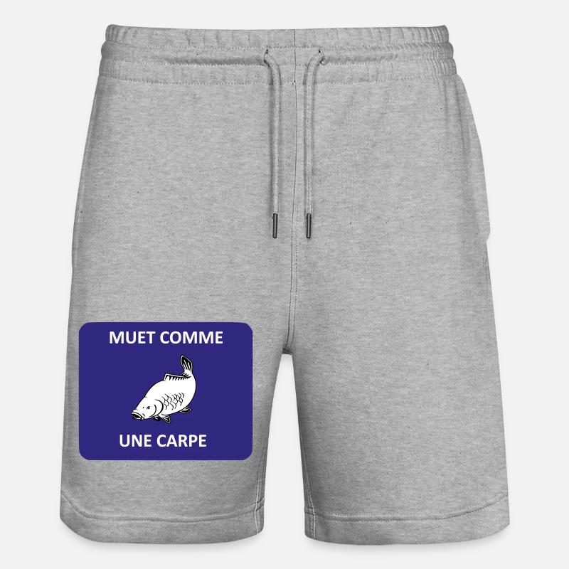 Muet comme une carpe - Short de jogging bio TRAINER Stanley/Stella unisexe - gris chiné