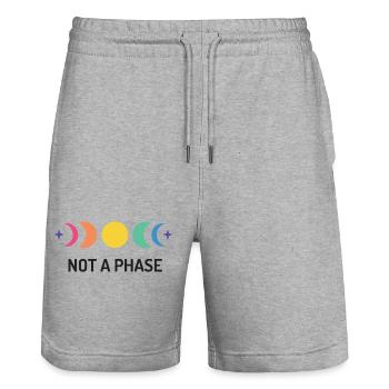 LGBT Pride Month - Keine Phase - Stanley/Stella Unisex Bio Joggingshorts Trainer  - Grau meliert - Vorne - Nik (191cm) & Marisol (170cm)