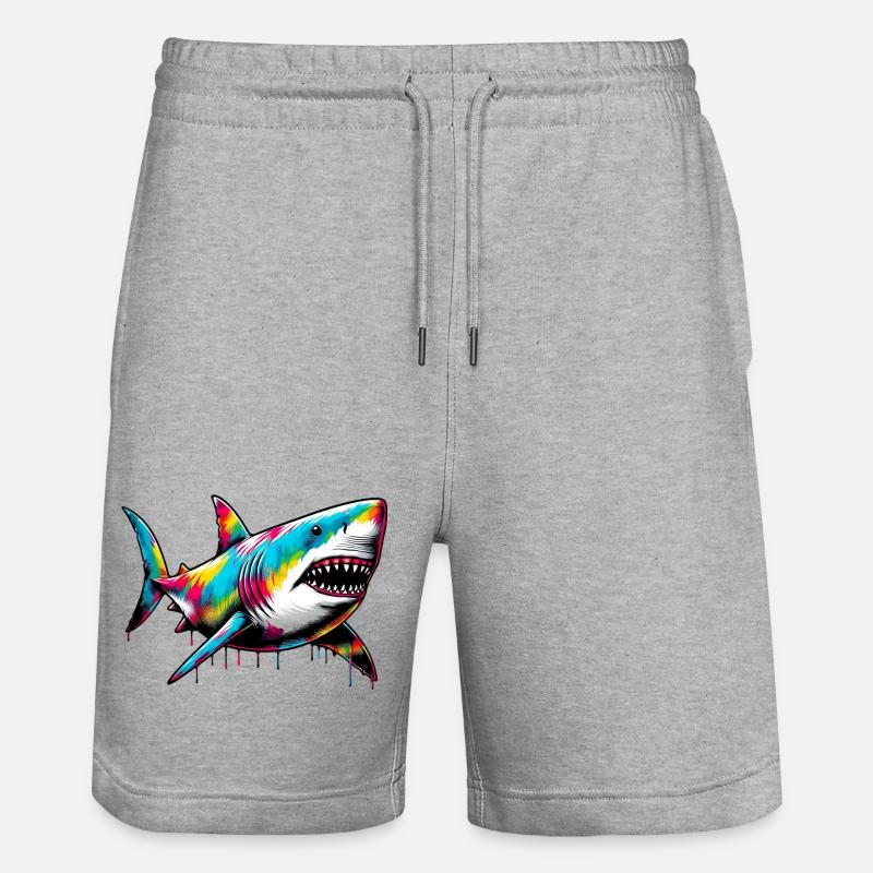 Requin - Short de jogging bio TRAINER Stanley/Stella unisexe - gris chiné