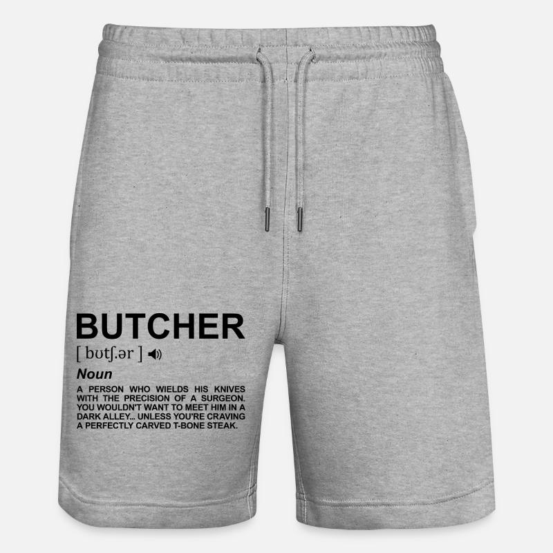 Metzger Bedeutung - Stanley/Stella Unisex Bio Joggingshorts Trainer  - Grau meliert